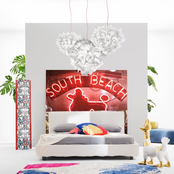 Viseće Svjetiljka Slamp, Veli Couture, prigušiv, Bijela, Dnevna soba, Plastika, Dizajn