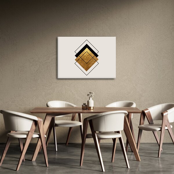 Slika - Apstrakcija zlatno-bijela N⁰1 (70x50 cm)