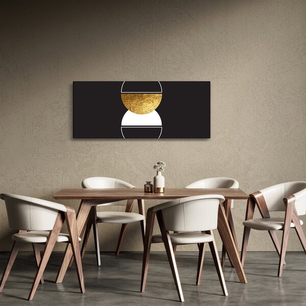 Slika - Apstrakcija zlatna i crna N⁰2 (120x50 cm)