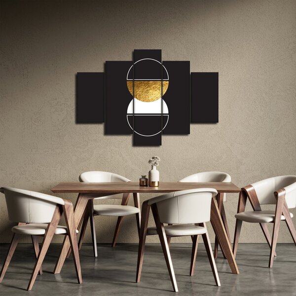 Slika - Apstrakcija zlatna i crna N⁰2 (150x105 cm)