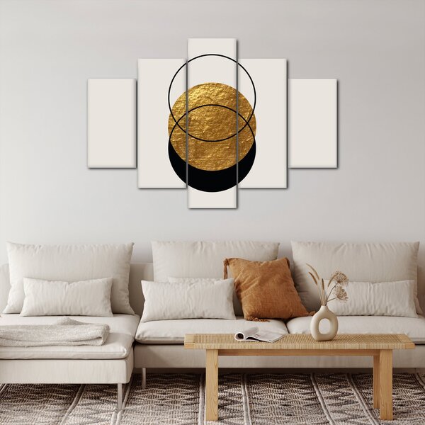 Slika - Apstrakcija zlatno-bijela N⁰2 (150x105 cm)