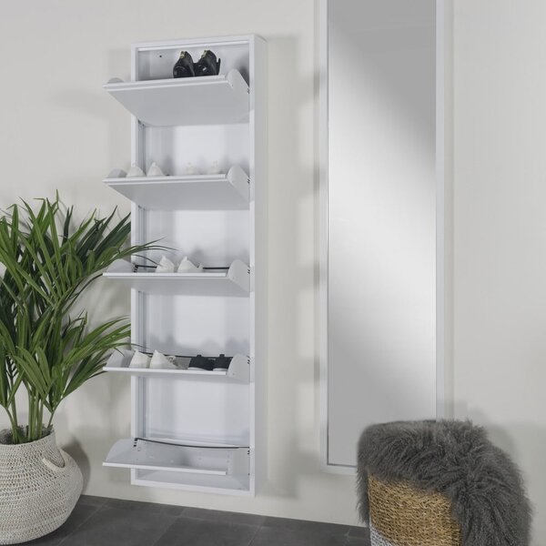Bijeli metalni preklopni ormarić za cipele 50x169x15 cm Billy – Spinder Design