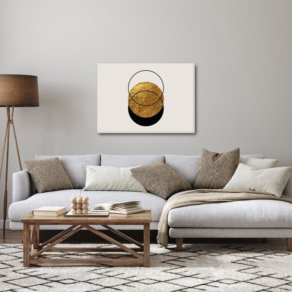 Slika - Apstrakcija zlatno-bijela N⁰2 (70x50 cm)