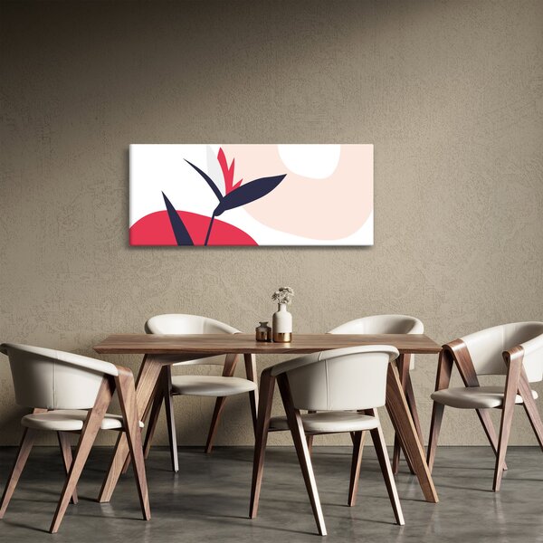 Slika - Ružičasta cvjetna apstrakcija N⁰1 (120x50 cm)