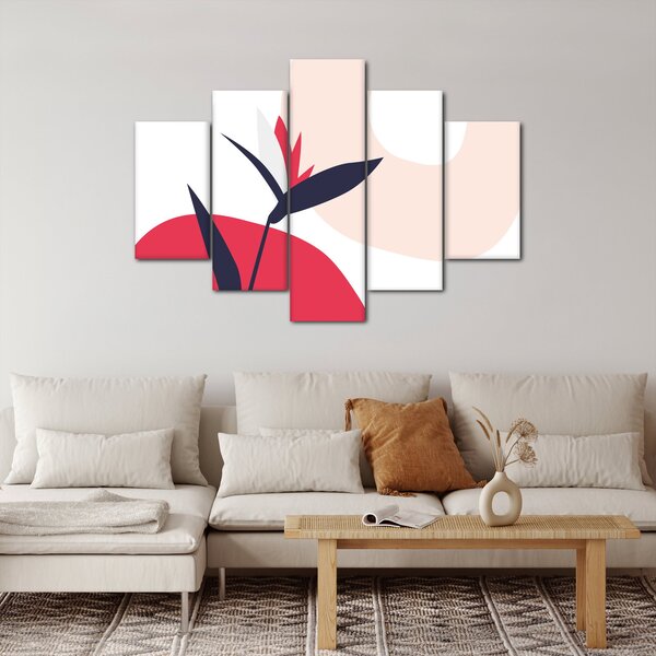 Slika - Ružičasta cvjetna apstrakcija N⁰1 (150x105 cm)