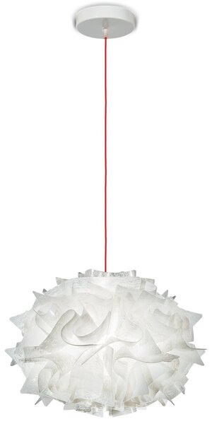 Viseće Svjetiljka Slamp, Veli Mini Single Couture, prigušiv, Bijela, Dnevna soba, Plastika, Dizajn