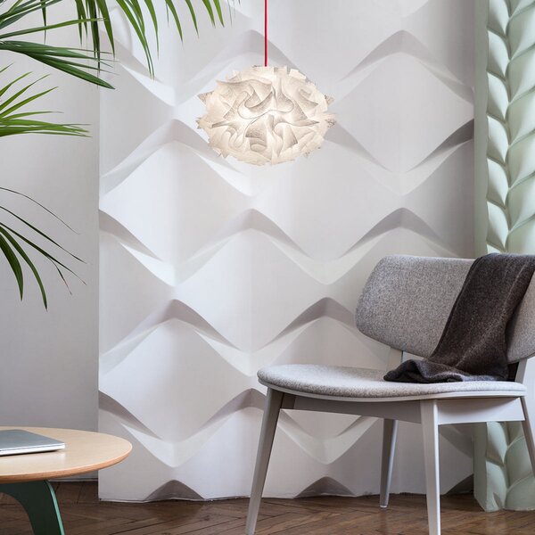 Viseće Svjetiljka Slamp, Veli Mini Single Couture, prigušiv, Bijela, Dnevna soba, Plastika, Dizajn