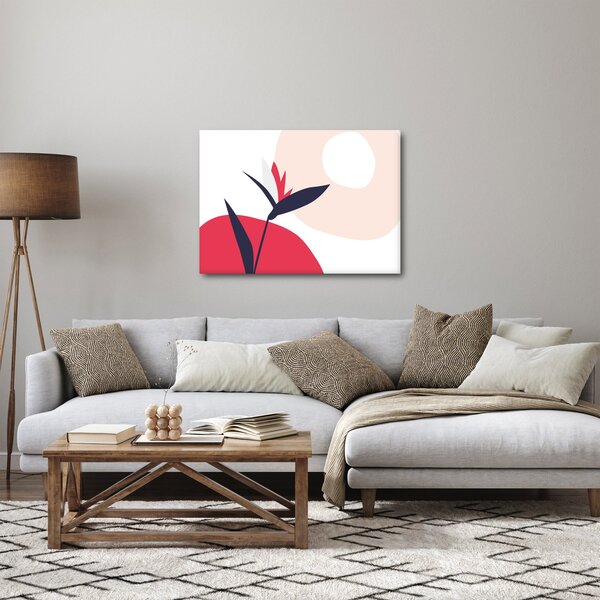 Slika - Ružičasta cvjetna apstrakcija N⁰1 (70x50 cm)