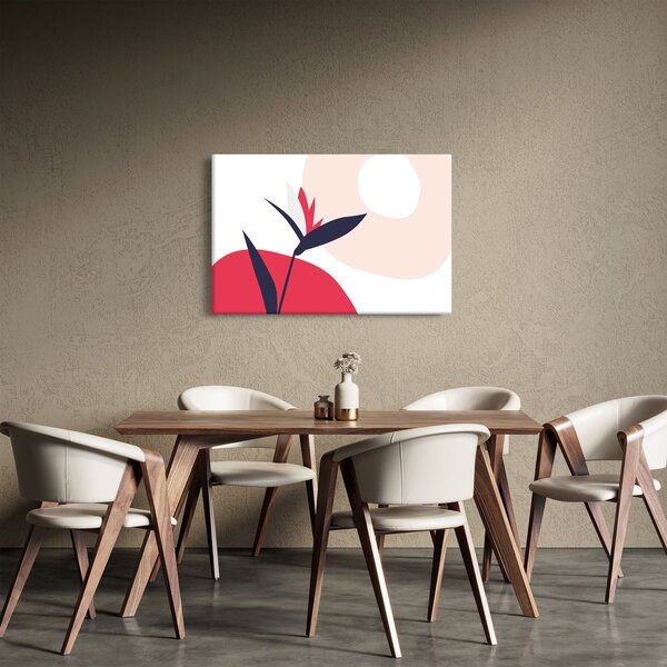 Slika - Ružičasta cvjetna apstrakcija N⁰1 (90x60 cm)