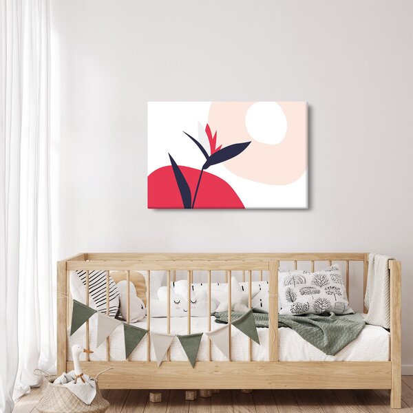 Slika - Ružičasta cvjetna apstrakcija N⁰1 (90x60 cm)