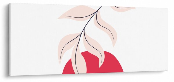Slika - Ružičasta cvjetna apstrakcija N⁰2 (120x50 cm)