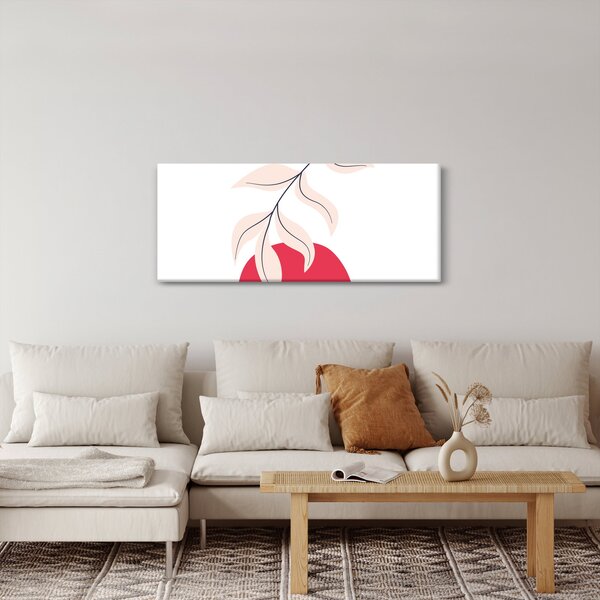 Slika - Ružičasta cvjetna apstrakcija N⁰2 (120x50 cm)