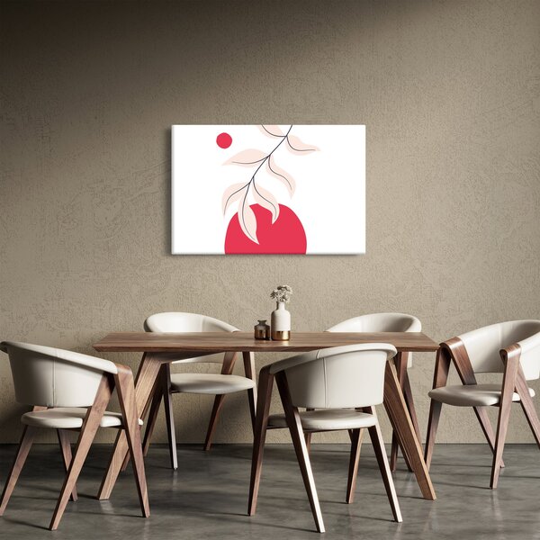 Slika - Ružičasta cvjetna apstrakcija N⁰2 (90x60 cm)