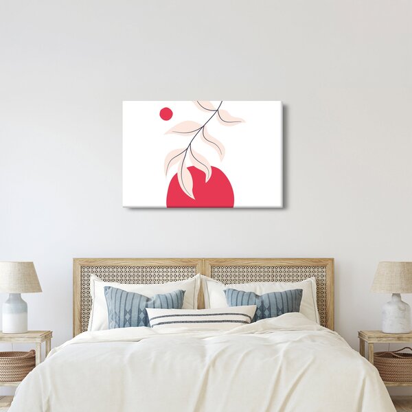Slika - Ružičasta cvjetna apstrakcija N⁰2 (90x60 cm)