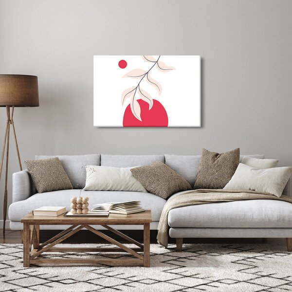 Slika - Ružičasta cvjetna apstrakcija N⁰2 (90x60 cm)