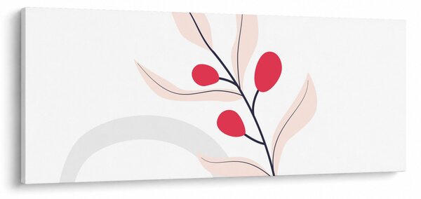 Slika - Ružičasta cvjetna apstrakcija N⁰3 (120x50 cm)
