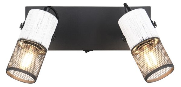 Crno-bijela zidna lampa ø 9 cm Tosh – Trio