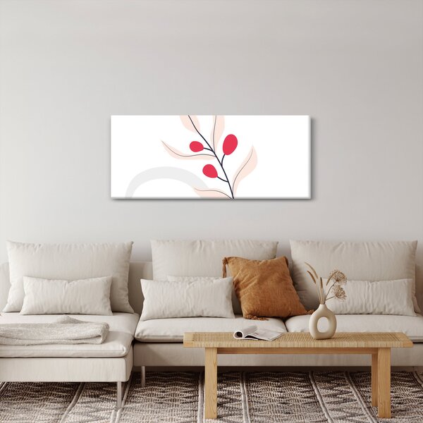 Slika - Ružičasta cvjetna apstrakcija N⁰3 (120x50 cm)