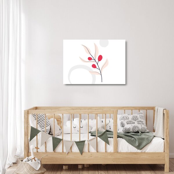 Staklena slika - Ružičasta cvjetna apstrakcija N⁰3 (70x50 cm)