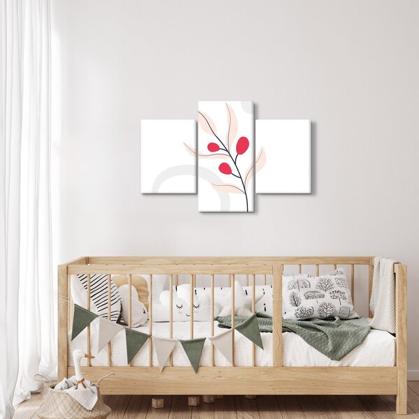 Slika - Ružičasta cvjetna apstrakcija N⁰3 (90x60 cm)