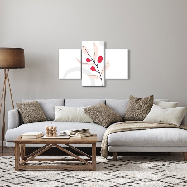 Slika - Ružičasta cvjetna apstrakcija N⁰3 (90x60 cm)