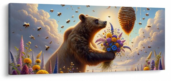 Slika - Medvjed i pčele (120x50 cm)