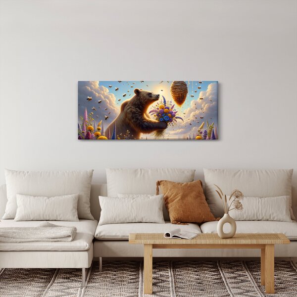 Slika - Medvjed i pčele (120x50 cm)