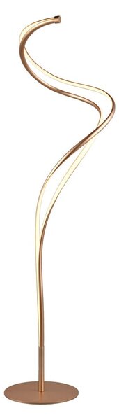 LED stojeća svjetiljka u zlatnoj boji s metalnim sjenilom (visina 160 cm) Nala – Trio Select