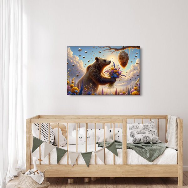 Slika - Medvjed i pčele (90x60 cm)