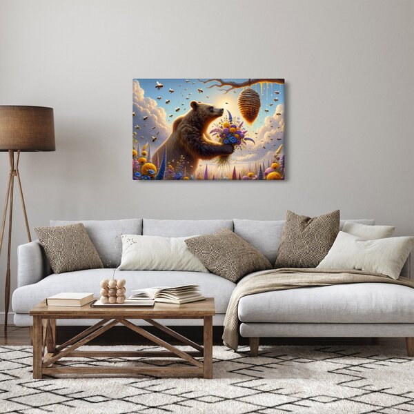 Slika - Medvjed i pčele (90x60 cm)