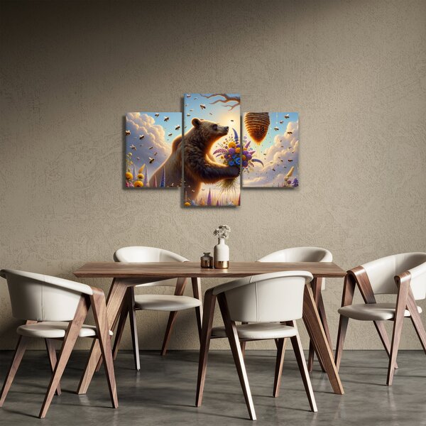 Slika - Medvjed i pčele (90x60 cm)