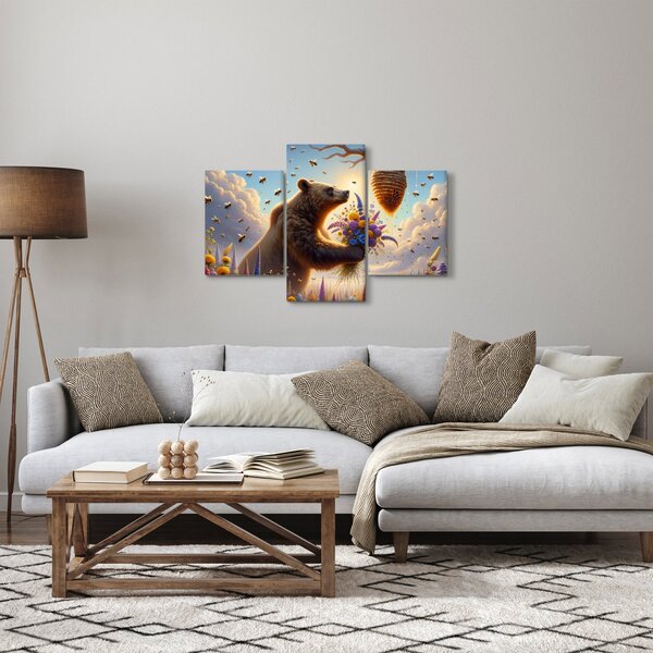 Slika - Medvjed i pčele (90x60 cm)