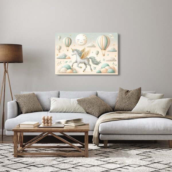 Slika - Sretni jednorog (90x60 cm)