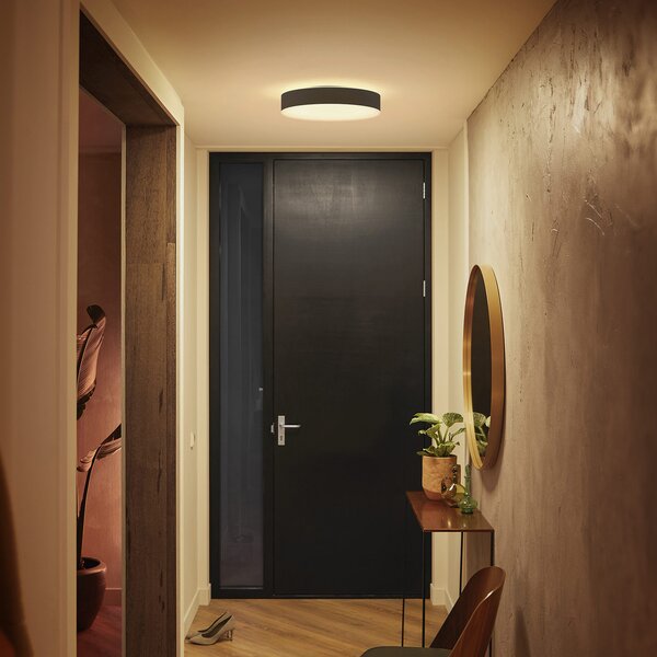 Stropne Svjetiljka Philips Hue, Philips Hue, prigušiv, Crno, Dnevna soba, Metal, Moderan