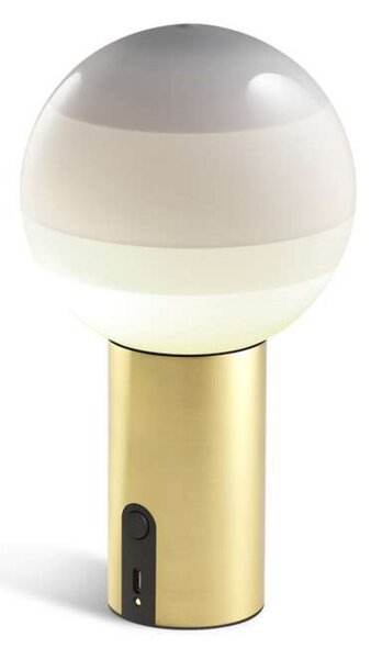 Stolne Lampa MARSET, Dipping Light, prigušiv, Bijela, Dnevna soba, Staklo, Dizajn