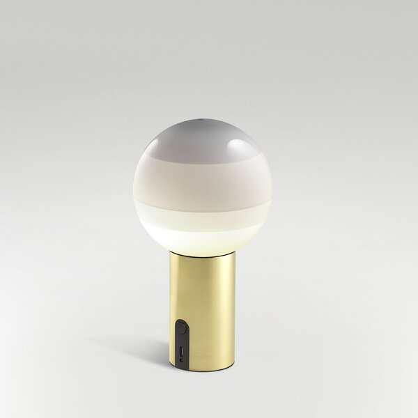 Stolne Lampa MARSET, Dipping Light, prigušiv, Bijela, Dnevna soba, Staklo, Dizajn