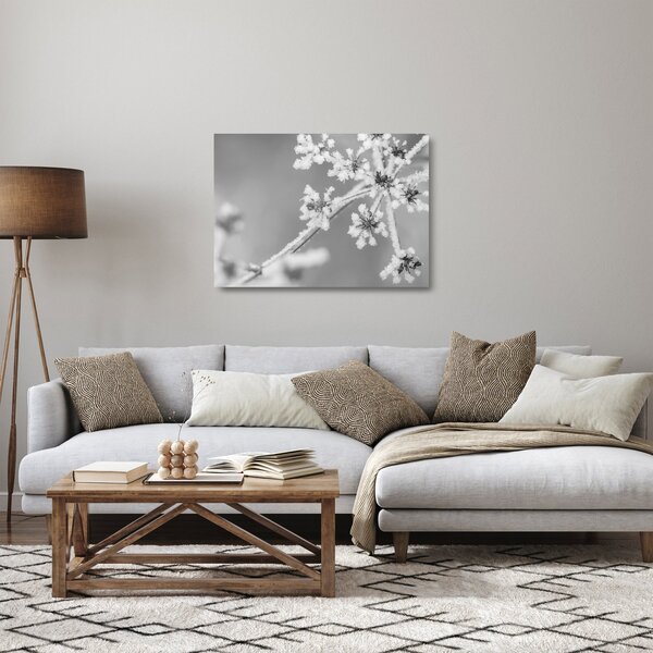 Staklena slika - Smrznuta biljka (70x50 cm)