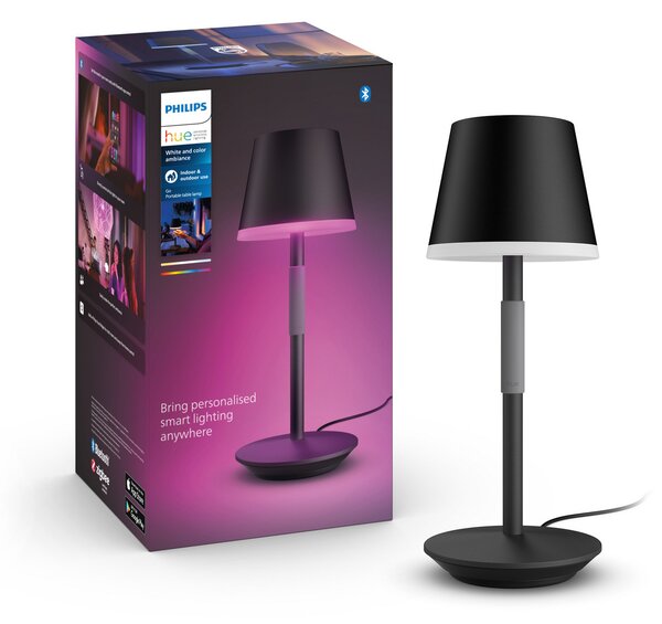 Vanjske Svjetiljka Philips Hue, Hue Go, prigušiv, Crno, Dnevna soba, Metal, Moderan