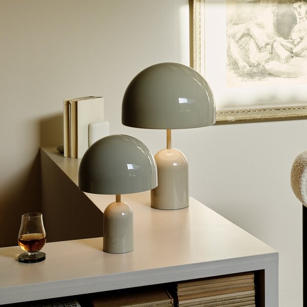 Vanjske Svjetiljka Tom Dixon, BELL PORTABLE, prigušiv, Sivo, Dnevna soba, Plastika, Dizajn