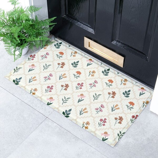 Otirač od PVC-a 40x70 cm Vintage Floral Stamp – Artsy Doormats