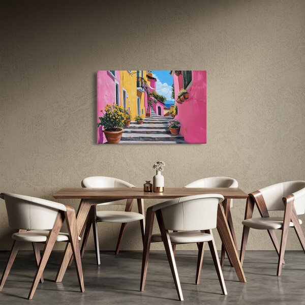 Slika - Ružičasta uličica (90x60 cm)