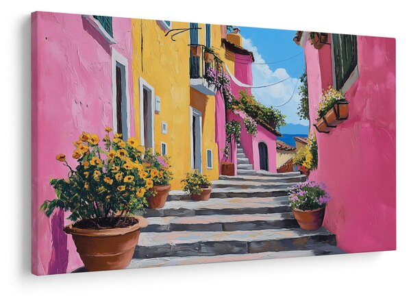 Slika - Ružičasta uličica (90x60 cm)