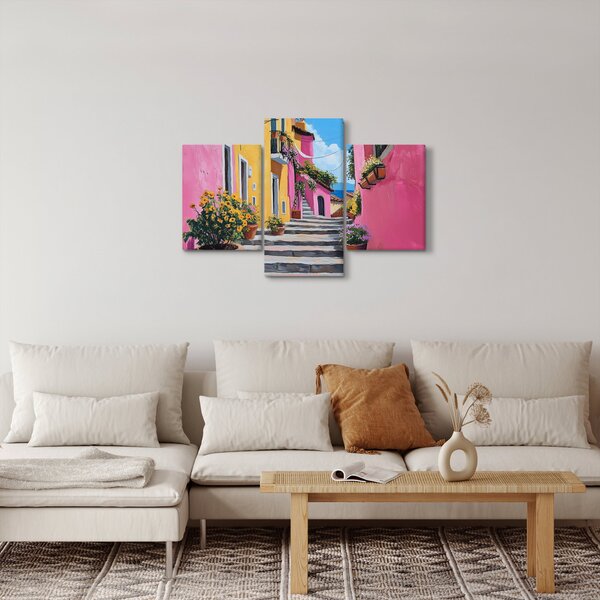 Slika - Ružičasta uličica (90x60 cm)
