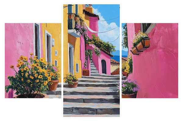Slika - Ružičasta uličica (90x60 cm)