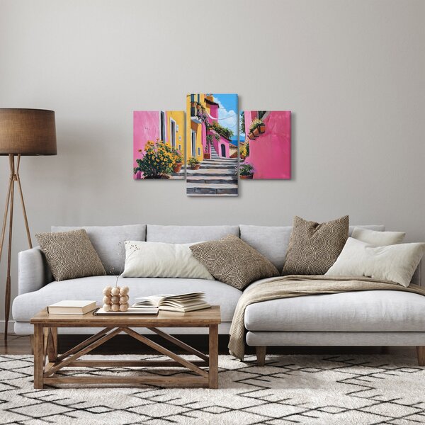 Slika - Ružičasta uličica (90x60 cm)