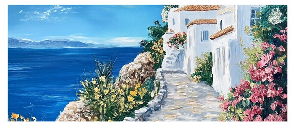 Slika - Uličica uz more (120x50 cm)