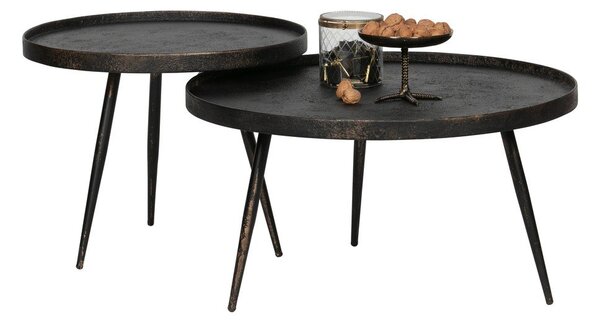 Crni stolić BePureHome Bounds, ø 76 cm