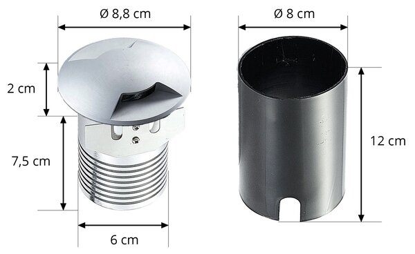 Vanjske Svjetiljka Lucande, Milara, prigušiv, Metalik, Terasa, Aluminij, Moderan