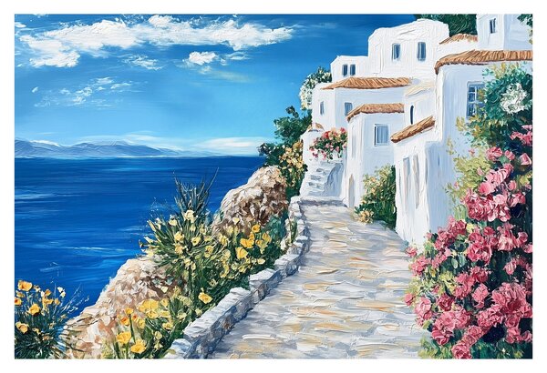 Slika - Uličica uz more (90x60 cm)