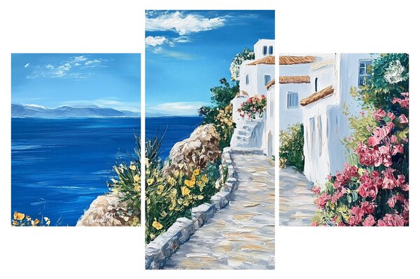 Slika - Uličica uz more (90x60 cm)